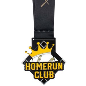 Baseball Home Run Club Medal-Black