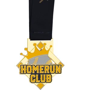 Baseball Home Run Club Medal- Gold
