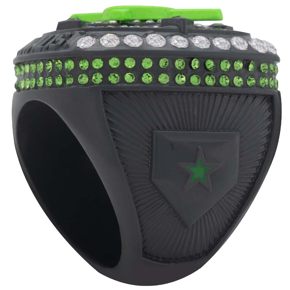 Cross-Bat Series Neon Green & Grey Rings