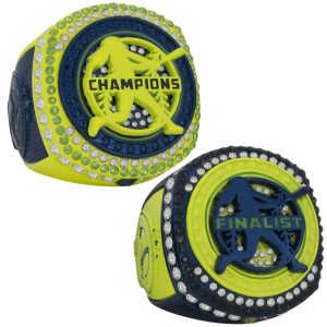 Softball Legacy Championship Rings- Navy & Neon Yellow