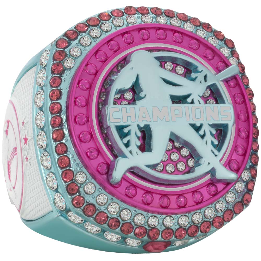 Fastpitch Legacy Championship Rings- Pink & Blue