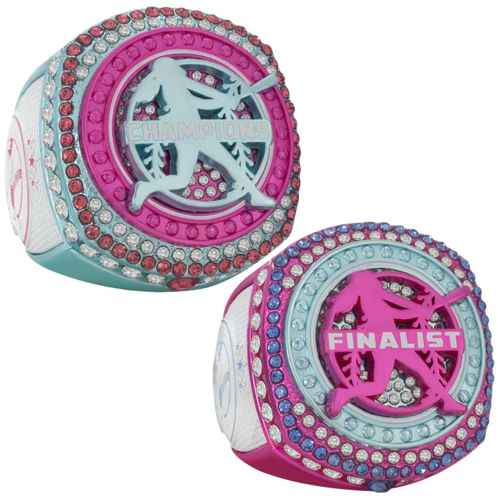 Fastpitch Legacy Championship Rings- Pink & Blue
