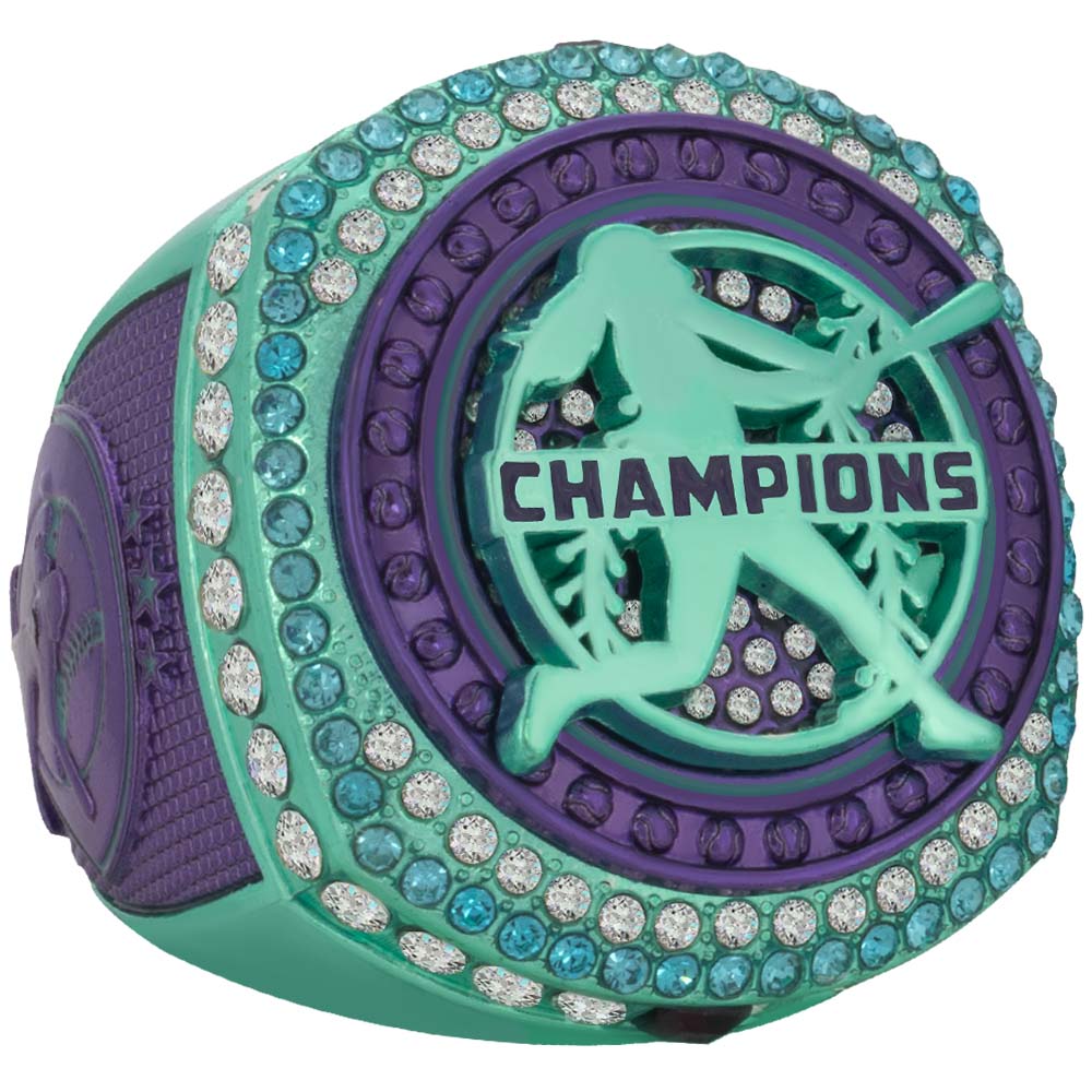 Softball Legacy Championship Rings- Purple & Teal
