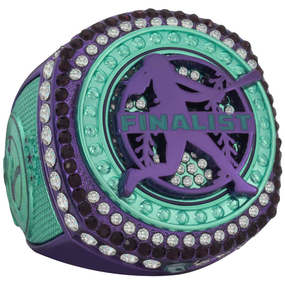 Softball Legacy Championship Rings- Purple & Teal