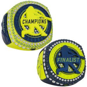 Baseball Legacy Championship Rings- Navy & Neon