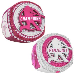 Baseball Legacy Championship Rings- Pink & White