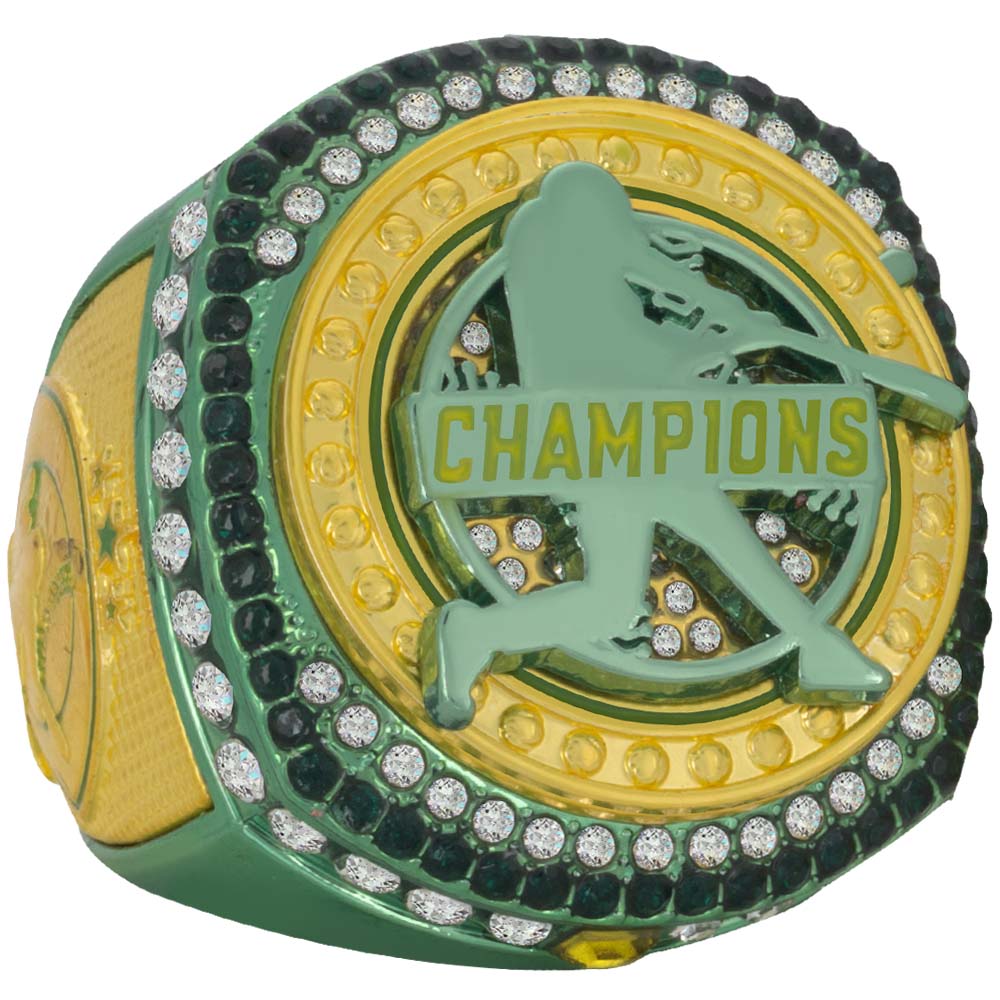 Baseball Legacy Championship Rings- Green & Yellow