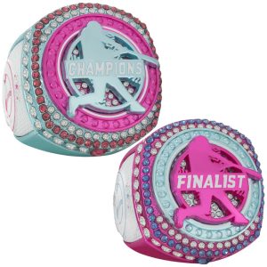 Baseball Legacy Championship Rings- Blue, White & Pink