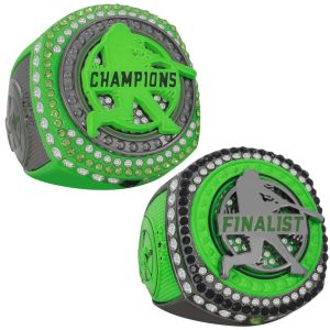 Baseball Legacy Championship Rings- Neon Green & Black