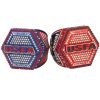 USFA tournament rings: blue for champions, red for finalists, both adorned with gems and prominent logos.