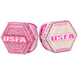 USFA Hexagon Championship Rings- Pink & White