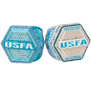 USFA Hexagon Championship Rings- Blue & White