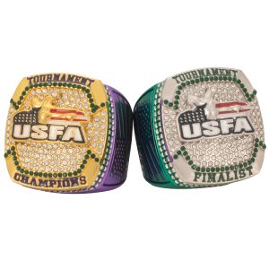 USFA Victory Championship Rings- Purple & Green