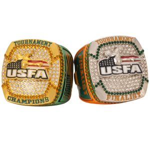 USFA Victory Championship Rings- Green & Orange