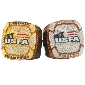 USFA Victory Championship Rings- Brown & Orange