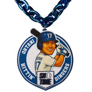 Shohei Ohtani Shotime Foam Homerun Chain featuring oversized baseball-themed design with metallic-look chain links for homerun celebrations and MVP awards.